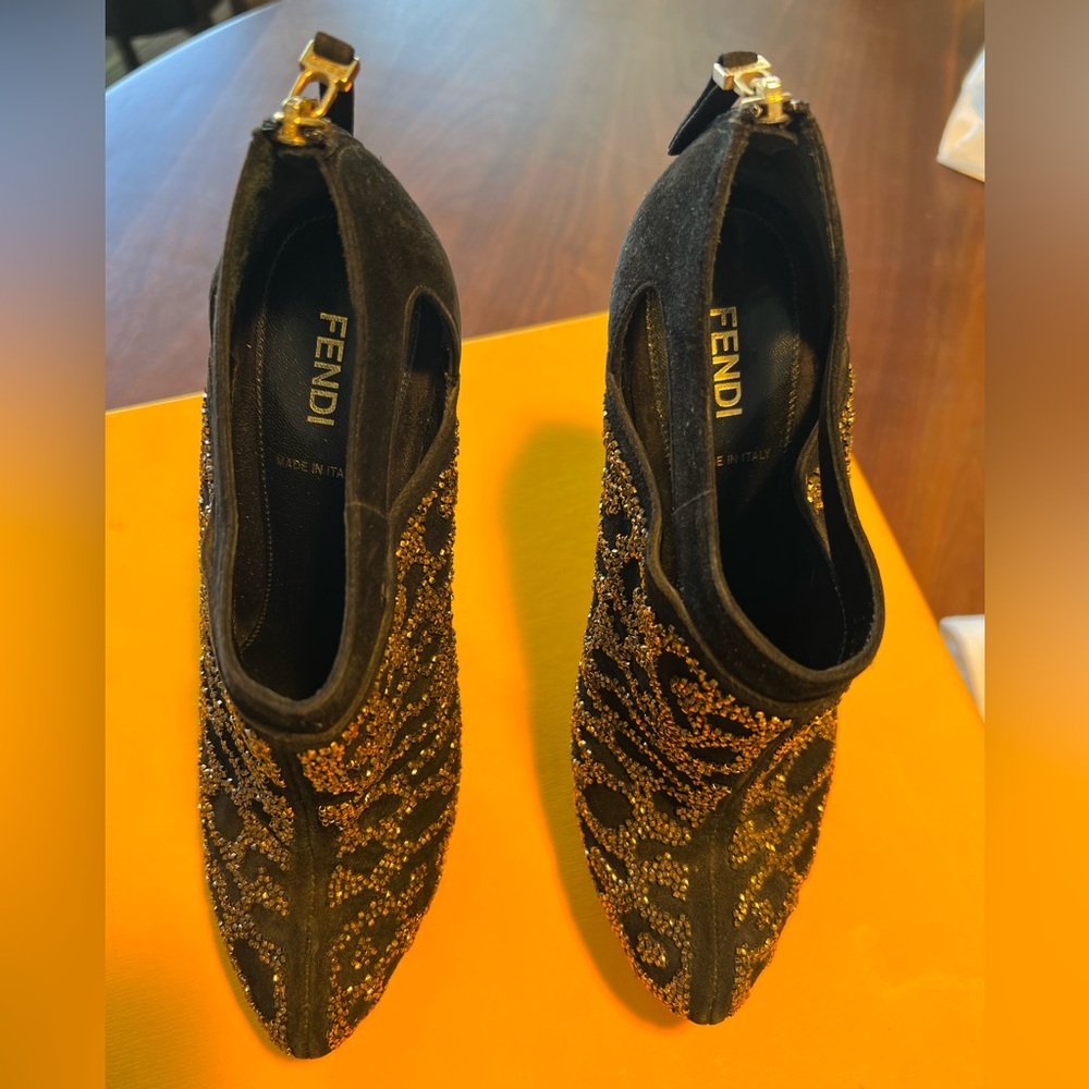 Fendi leopard beaded booties - Picture 5 of 11
